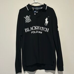 Men’s Blackwatch Polo Team long sleeve polo shirt by POLO Ralph Lauren